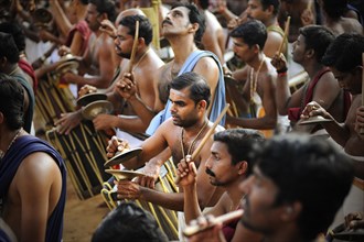 Musicians at Hindu temple festival