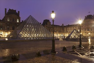 Glass pyramid at the Louvre Museum