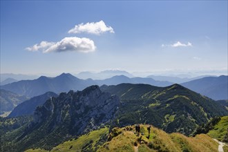 View from Mt Croda Rossa or Rotwand across Mt Ruchenkopfe and Mt Auerspitz