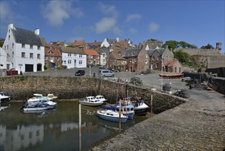 Small fishing boats in the harbour of Crail