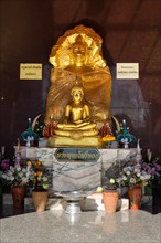 Buddha statue in a small temple at the City Pillar Shrine
