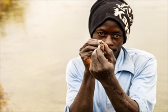 African shows small caught fish