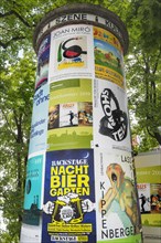Litfasssaule with culture posters for information