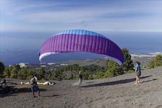 Take-off point for paragliders