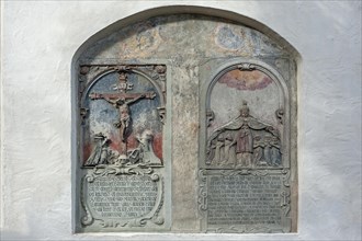 Religious relief panels at St Martin's Church