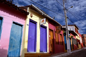 Colourful houses in the old town of Lencois