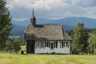 Weissenstein Chapel in front of the mountains