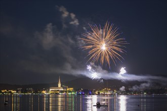 Fireworks during the Hausherrenfest festival