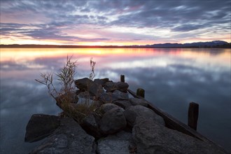 Early morning at Lake Starnberg near Seeshaupt