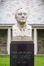Bust of Franklin D. Roosevelt outside Library Franklin D. Roosevelt