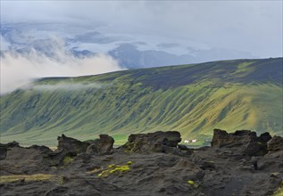 Landscape with tuff rock
