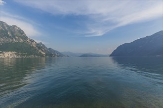 Lake Iseo or Lago d'Iseo with Monte Isola