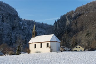 Chapel of St. Agatha from the 17th century in the Danube Valley community of Neidingen