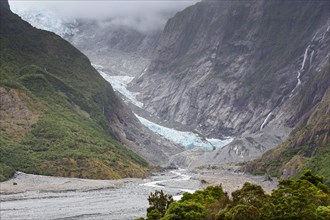 Outflow of the glacier tongue of the Franz Josef Glacier