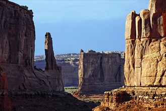 Rock formations of the Courthouse Towers