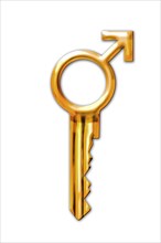 Key with the symbol for Mars