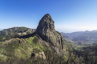 Roque de Agando rock in the Garajonay National Park