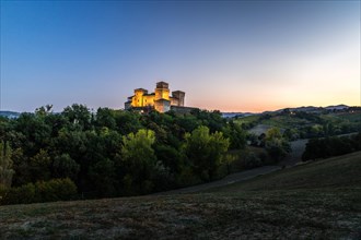 Blue hour at Castello di Torrechiara