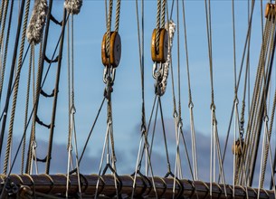Rigging of an old sailing ship