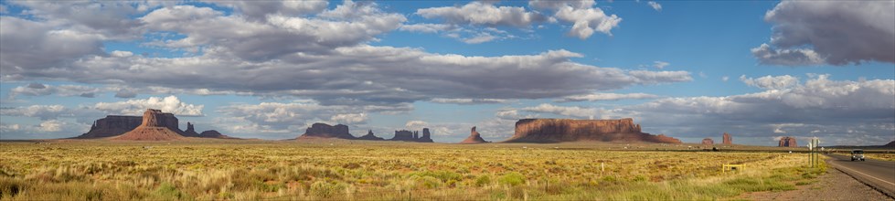 Panorama of Monument Valley Table Mountains