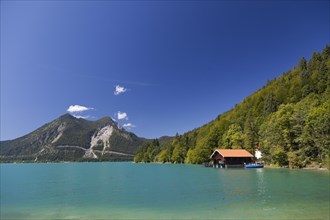 Walchensee Lake or Lake Walchen with Mt Herzogstand