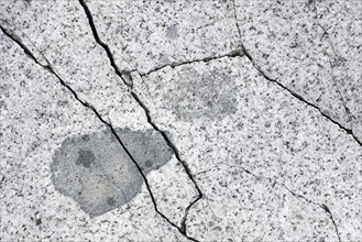 Cracks in granite