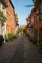 Historic town houses in the street Auf dem Meere