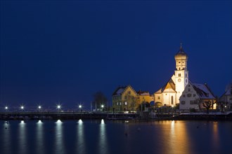 Municipality of Wasserburg on Lake Constance in winter