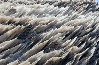 Texture of salt mountain
