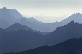Karwendel Range seen from Hochriss Mountain in Rofan