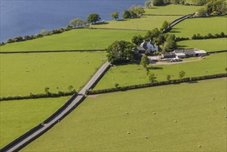 Farm on the shore of the lake of Crummock Water