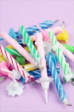 Pile of used birthday candles