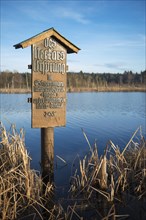 Sign in Schwenninger Moos Nature Reserve