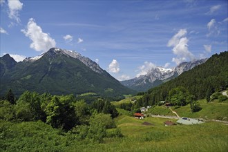 Landscape of Berchtesgadener Land with Hochkalter Mountain