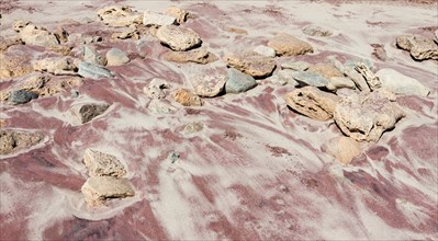 Red sand on the Atlantic coast