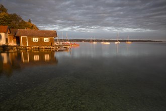 Early autumn morning on Lake Starnberg near Seeshaupt