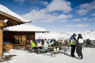 Ski lodge and restaurant at a ski resort