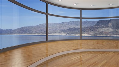 Empty room with a sea view