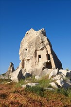 Fairy Chimney rock house built in volcanic tuft rock