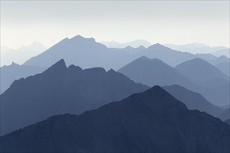 Karwendel Range seen from Hochriss Mountain in Rofan
