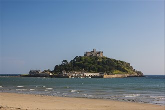 Island of St Michael's Mount at high tide