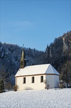 Chapel of St. Agatha from the 17th century in the Danube Valley community of Neidingen