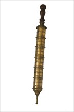 Brass water squirt with a wooden handle from the 17th century