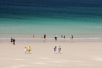 Tourists at White Sands Beach