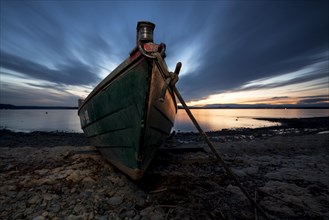 Fishing boat at dusk