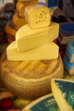 Cheese on a market stall