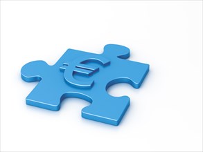 Puzzle piece with a euro symbol