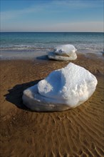 Ice blocks on Lanzheron beach
