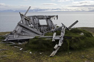 Ruins of a trapper hut