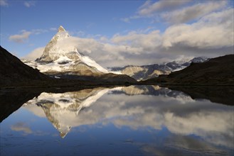 Mt Matterhorn reflected in Riffelsee Lake